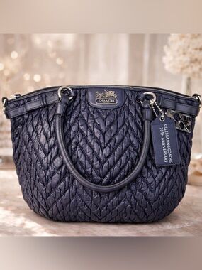 Coach 1941 70th Anniversary Madison Satchel Navy Limited Edition Rare